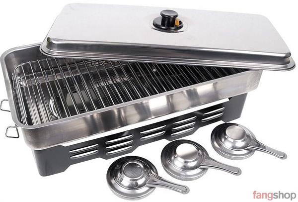 80 cm XXL Räucherofen Räucherschrank Räuchertonne Smoker Räuchergrill Fisch Glas 